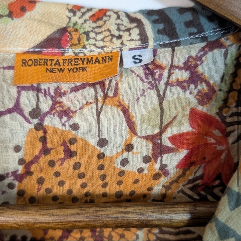 Roberta Freymann Boho Patchwork Dress Small Cottagecore Artsy - Picture 6 of 8